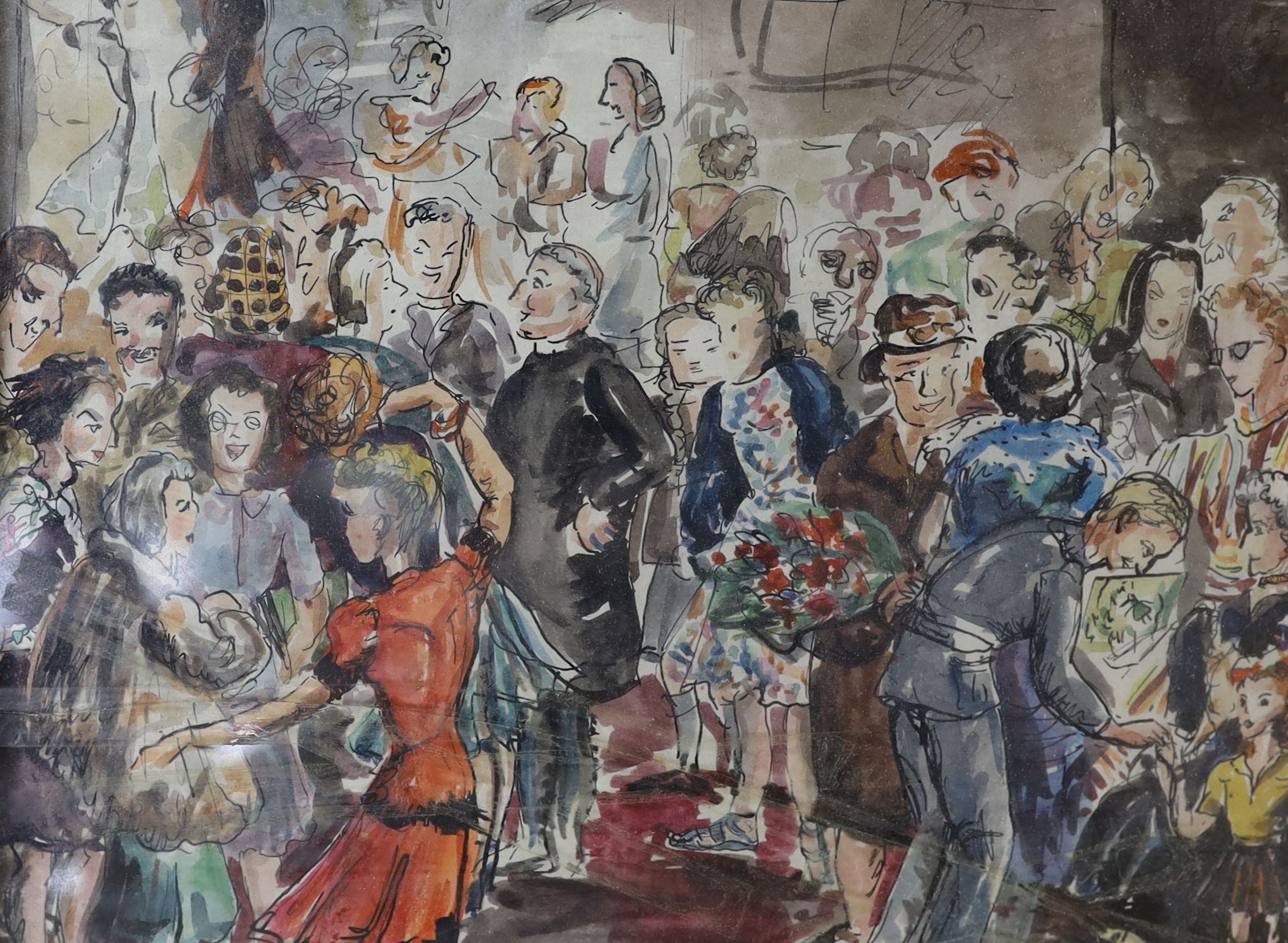 Modern British, a group of assorted paintings and prints, including a street scene by Gordon Sheere